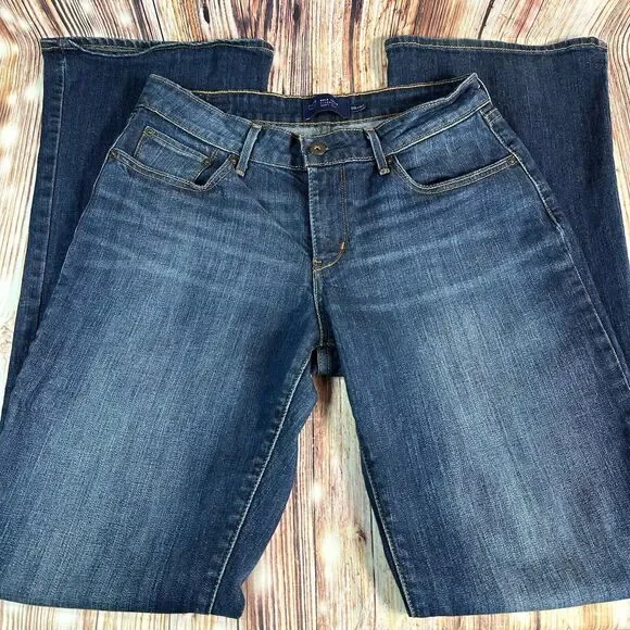 Levi's BOLD CURVE BOOT CUT Sz 10/30 Long Blue Mid Rise Jeans Denim Pants 28X33.5 - Picture 3 of 13